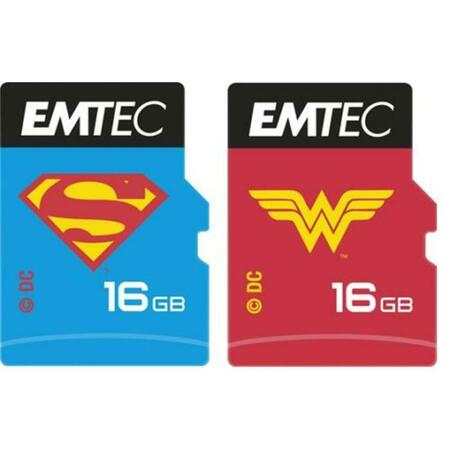 EMTEC MICRO SDHC Memory Card - CL10 16GB Super Hero, 2PK ECMSDM16GHC10SH